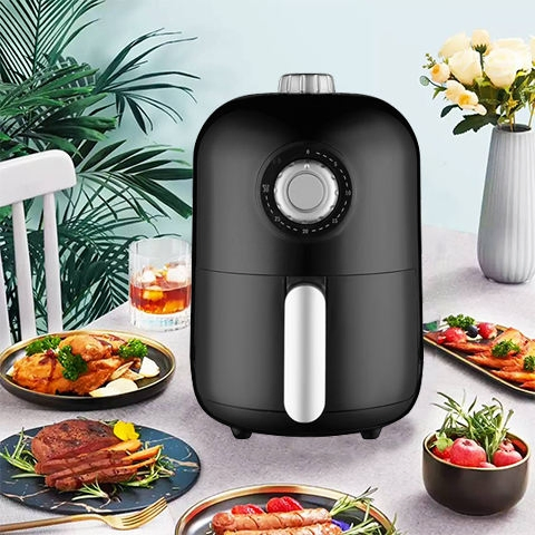 Small Mini Air Fryer, 1L Compact Air Fryer, Adjustable Temperature: 80-200℃