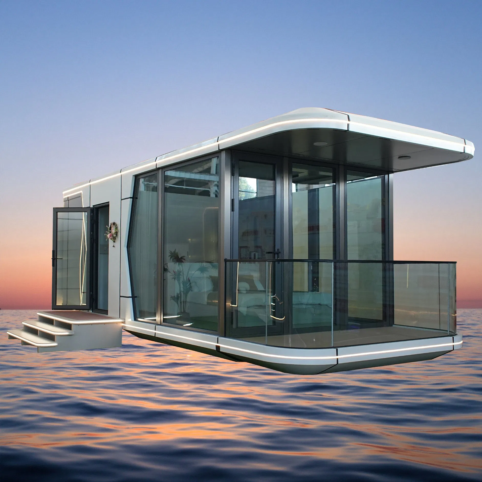 Modular Modern Prefabricated Outdoor Portable Mobile Vessel Space Capsule Hotel Container House Customize Tiny Homes Outdoor Prefab House Luxury Space Capsule