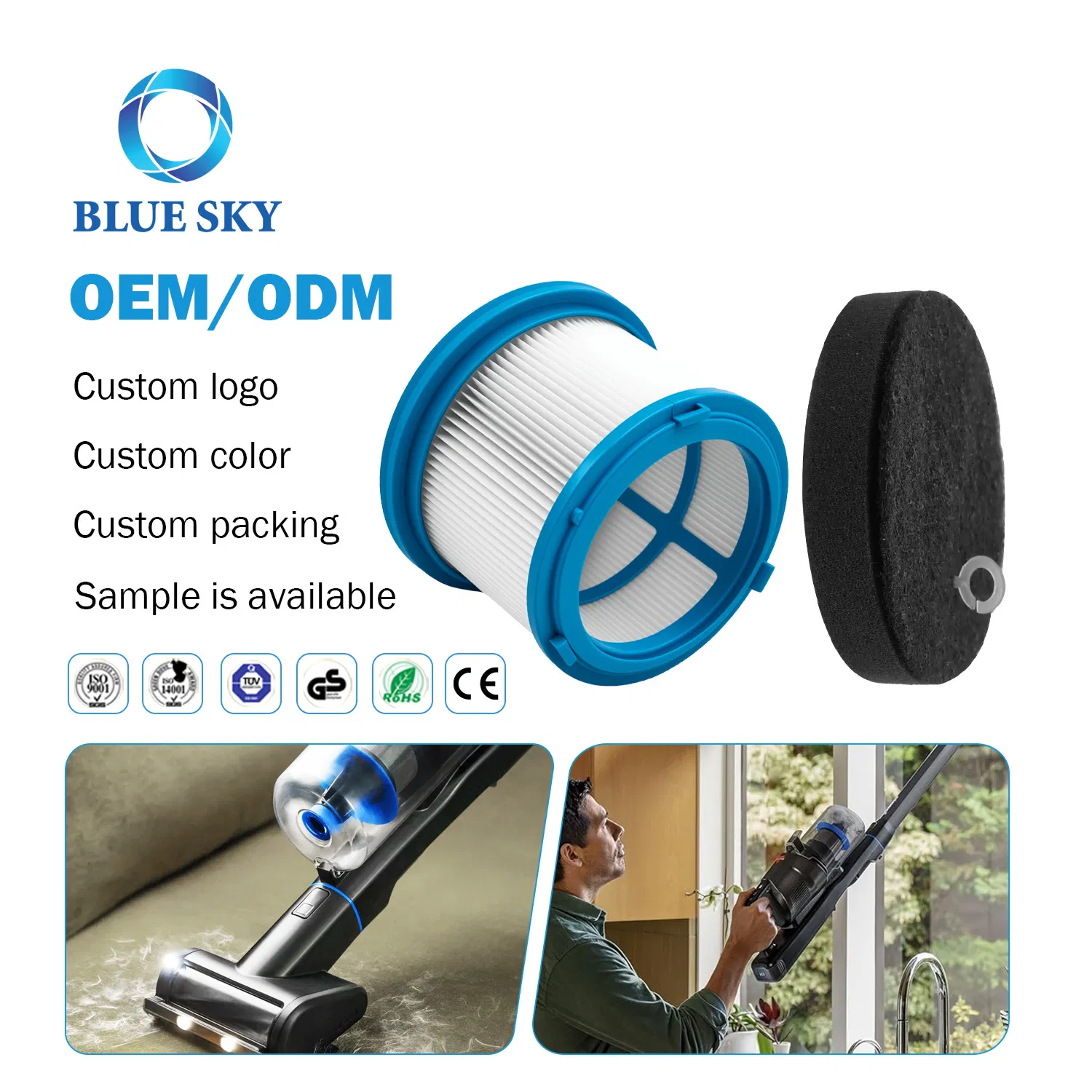 1646969 1646970 H13 HEPA & Pre Filter Pad Kit for Bissells Powerclean Furguard 280W 4039, 4051, 4052, 4205 Furfinder 200W 4052, 4026, 4031, 4137