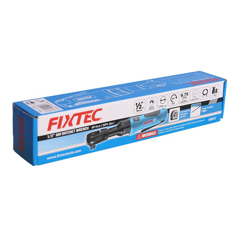 Fixtec Industrial Heavy Duty Pueumatic 1/2" Air Ratchet Wrench Mini Air Torque Spanner