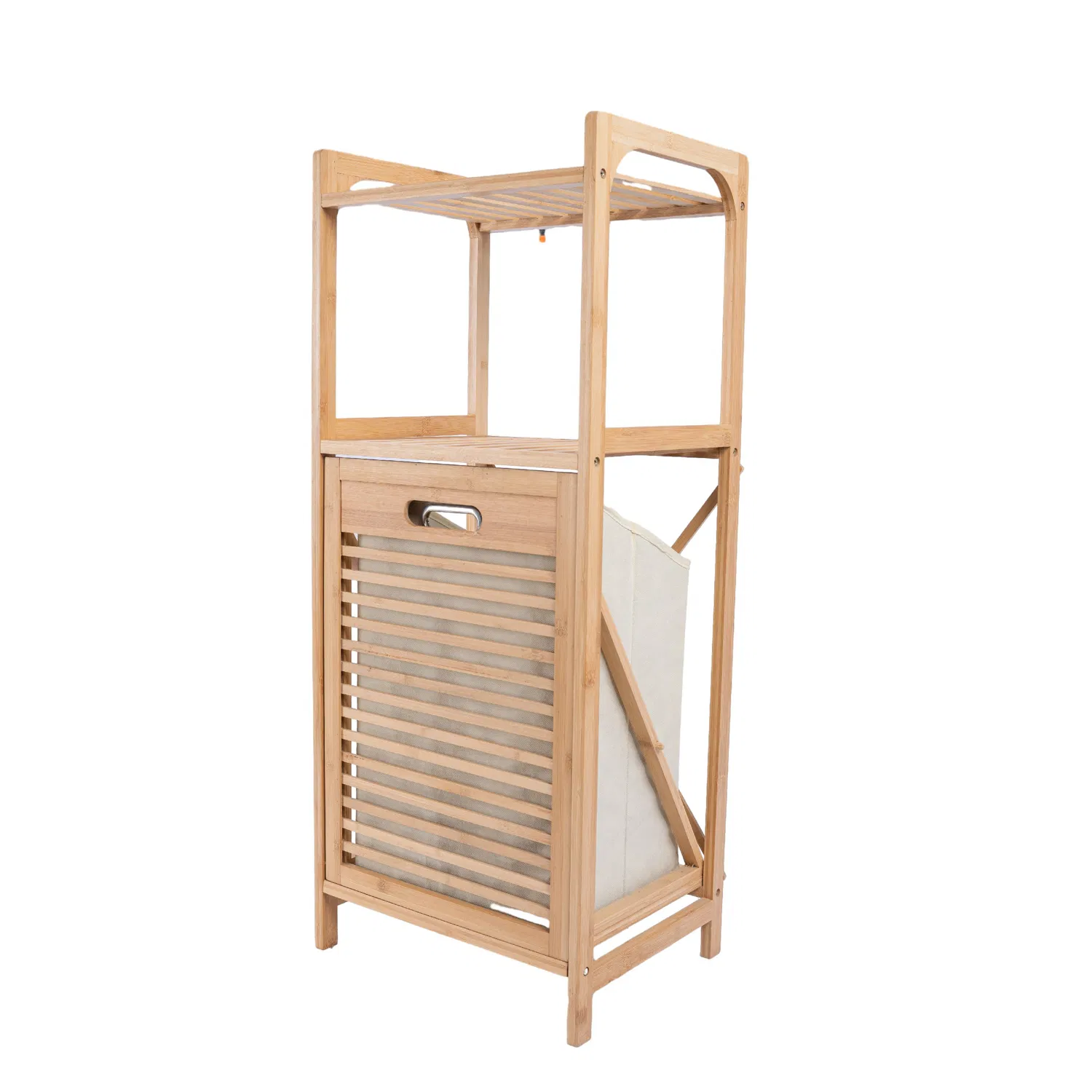 Stand-up Laundry Rack Bamboo Baskets Laundry Baskets Large Bamboo Storage Shelf