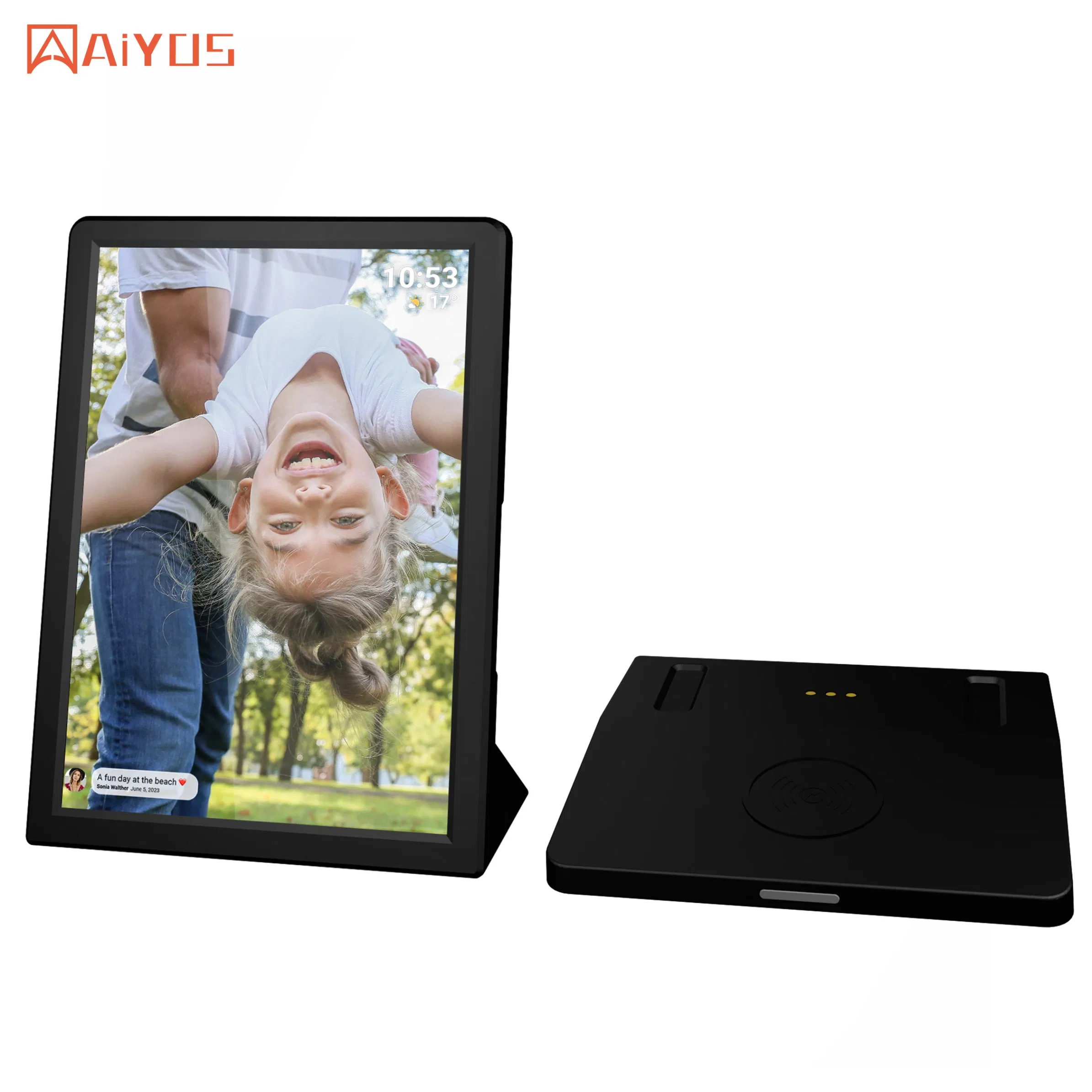 9.7inch Android WiFi 6 Version with 9.7" IPS LCD Advertising Player with Wirelss Charge Table Display