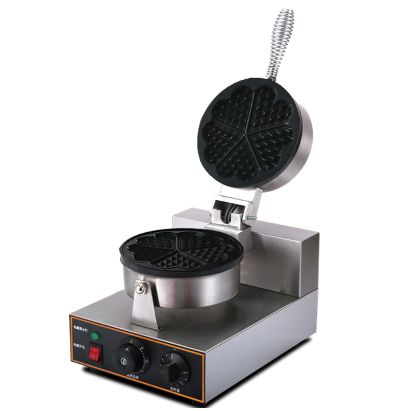 Hf-X5 Five Heart Stainless Steel Electric One Plate Waffle Maker with CE