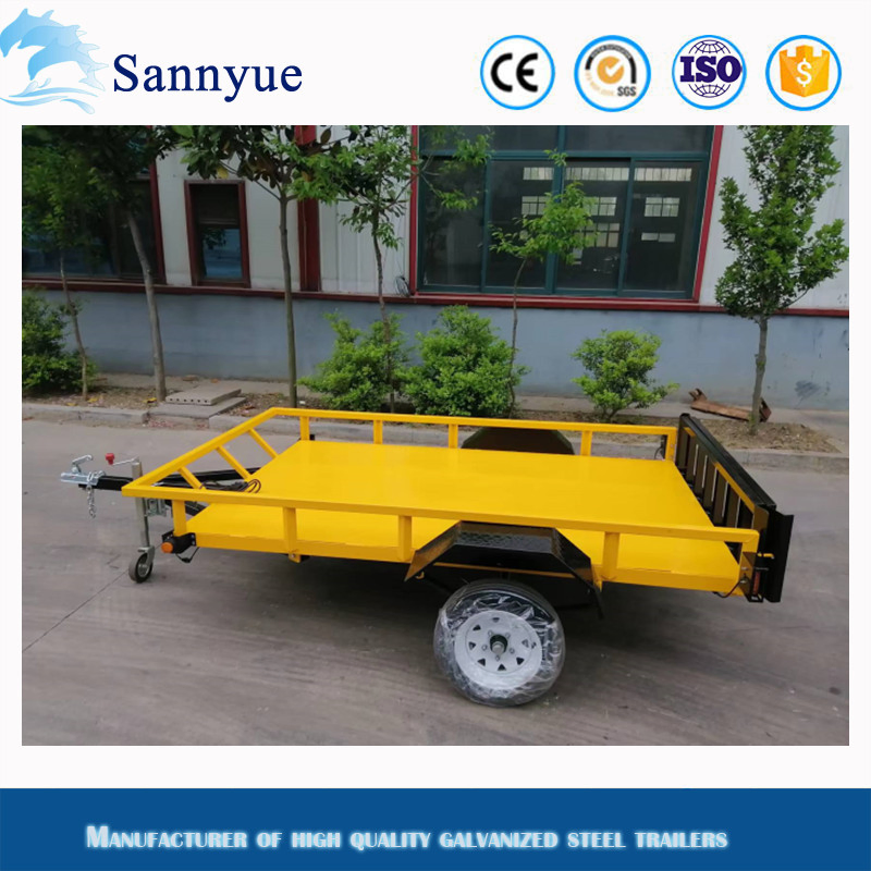 Multi-Functional Flat Trailer with Fence Removable Ladder