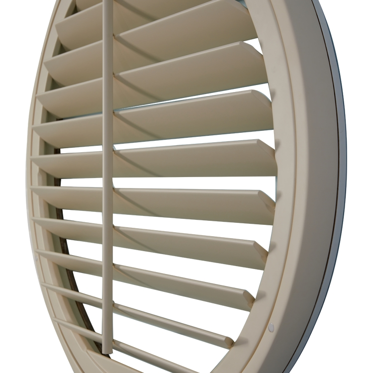 Professional Custom-Made Special Shaped Wooden Shutters Circular Window for Home