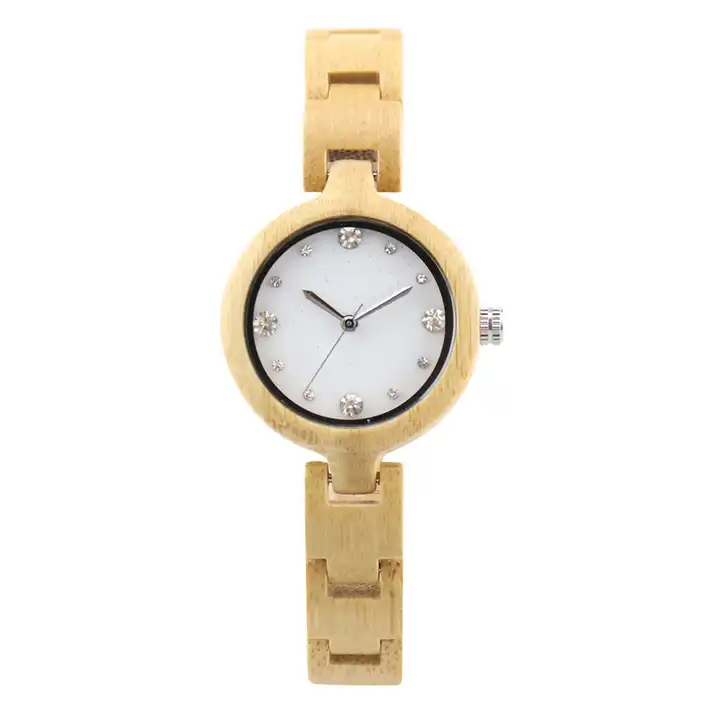 Handmade Women Quartz Wristwatch Luxury Brand Wood Custom Logo Watch Wood