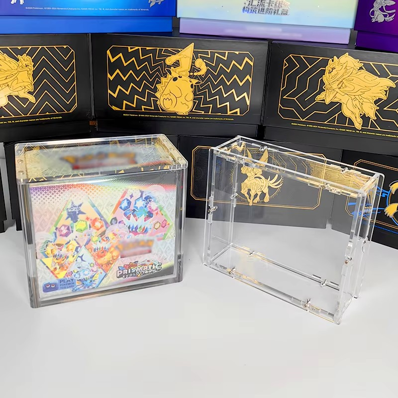 Customized UV Resistant Tcg Acrylic Box Case for Pok Emon Tcg