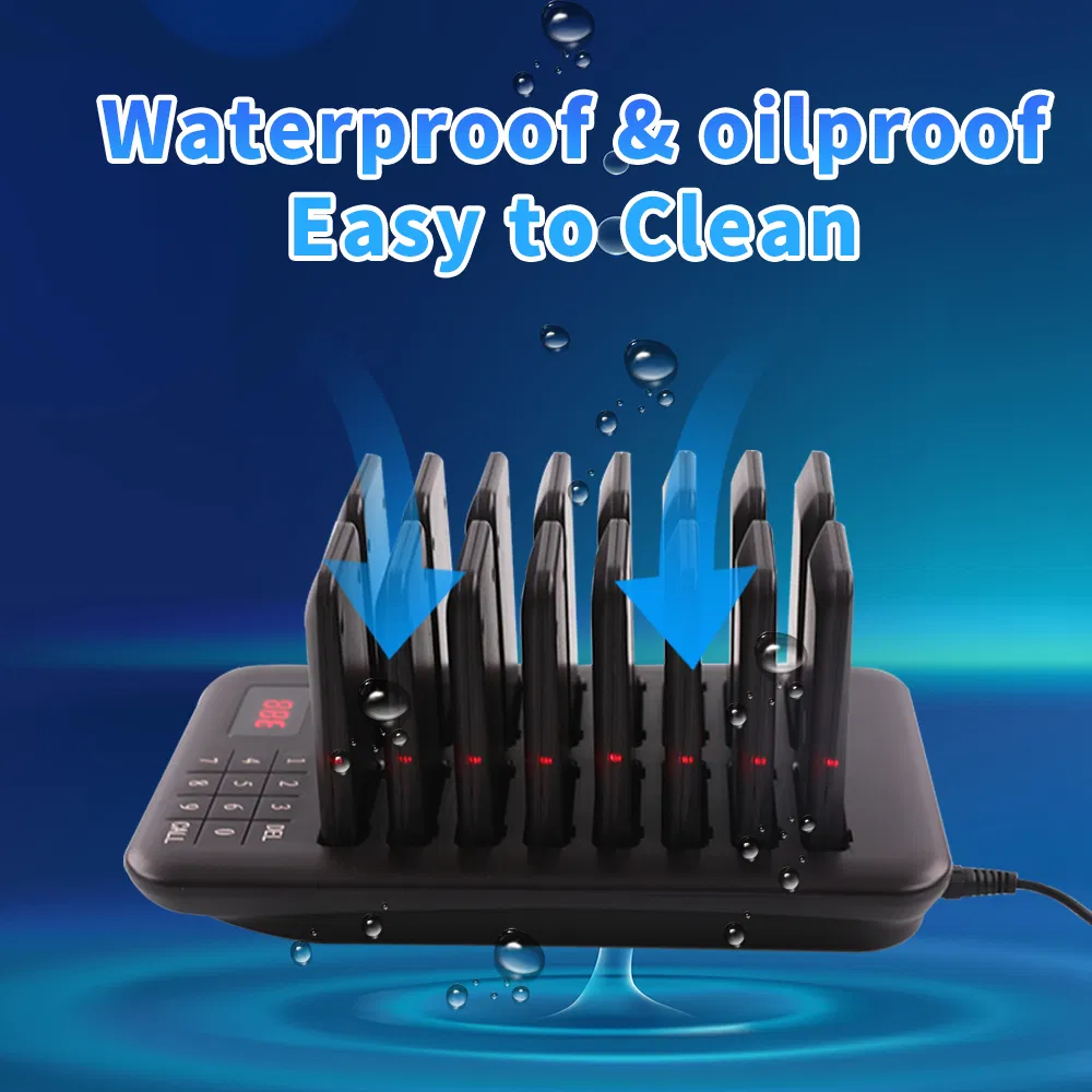 Restaurant Pager System 16 Pagers Waiter Calling System for Cafe Food Truck