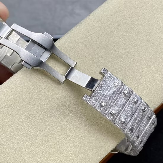 Moissanite Super Clone Diamond High Quality Automatic Mechanical Watches Iced out Vvs Replaceable Silicone Man Moissanite Watch