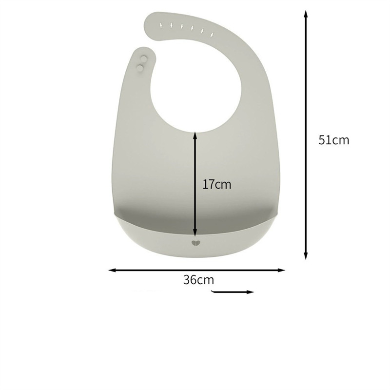 Toddlers Adjustable Waterproof BPA Free Soft Durable Neutral Colors Silicone Bibs Custom