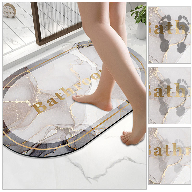 Friendly Anti Slip Fast Absorbent Floor Designer Diatom Bath Mats