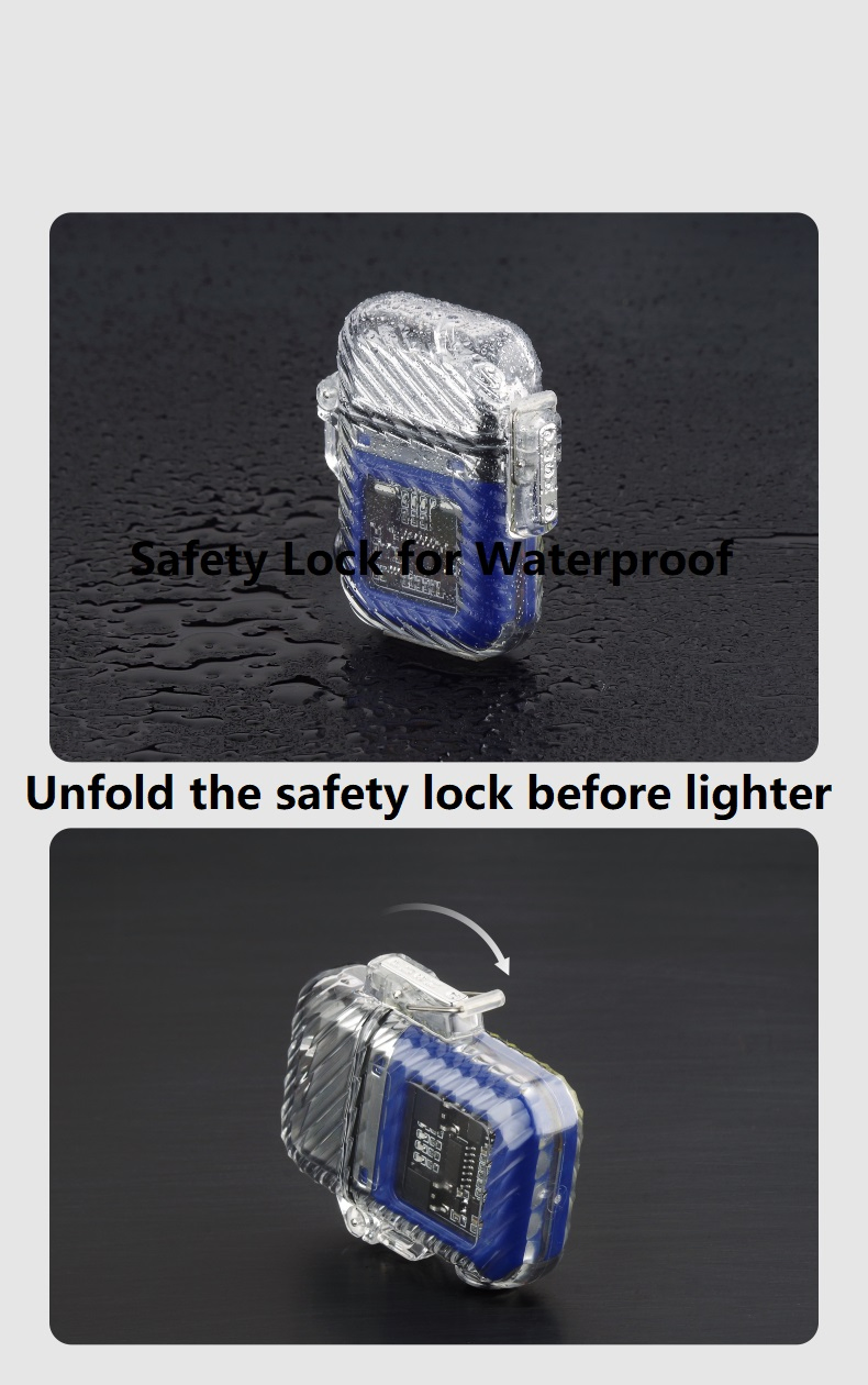 Waterproof USB Lighter Electric Dual Arc Cigar Lighter Rechargeable Outdoor Camping Custom Lighter