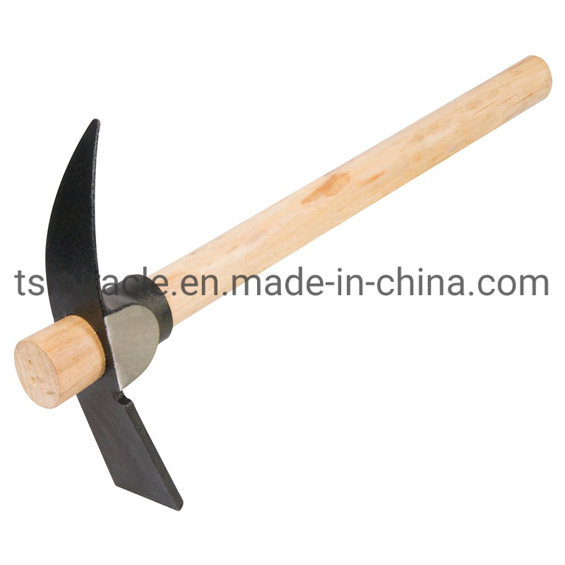 P406 P404 Hand Steel Pickaxe Gardening Pickaxe Hand Tool Pick Mattock with Wood Handle