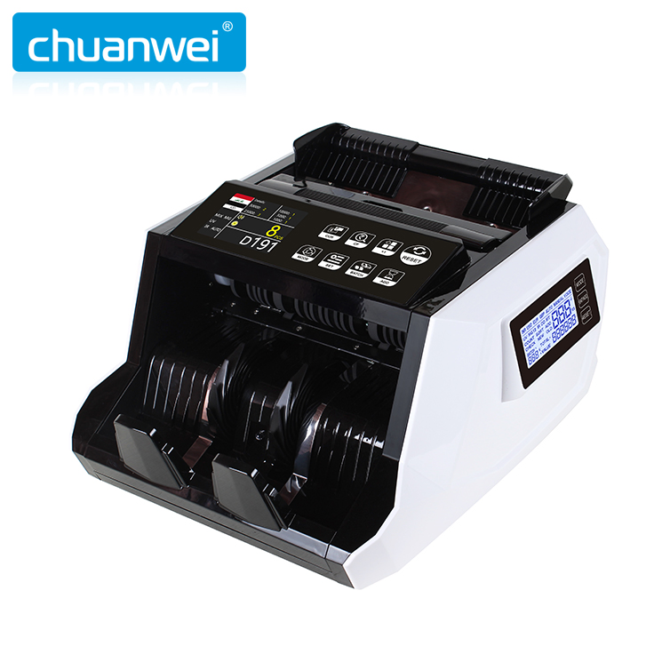 Al-7100 Currency Bill Money Cash Banknote Counting Machine with Touch Keypad UV Mg IR Detection TFT Display