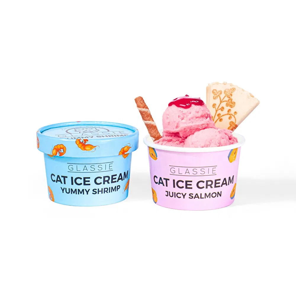 Custom Disposable Paper Cup for Ice Cream Packaging Ice Cream Paper Cup