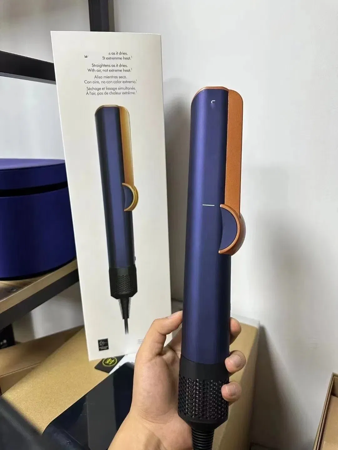 1: 1 Original Ht01 HS06 Airstrait New Hair Straightener Hairdryer Straightener Dry and Straight 2-in-1 Hair Curler Airstyler Negative Ion Portable Clip