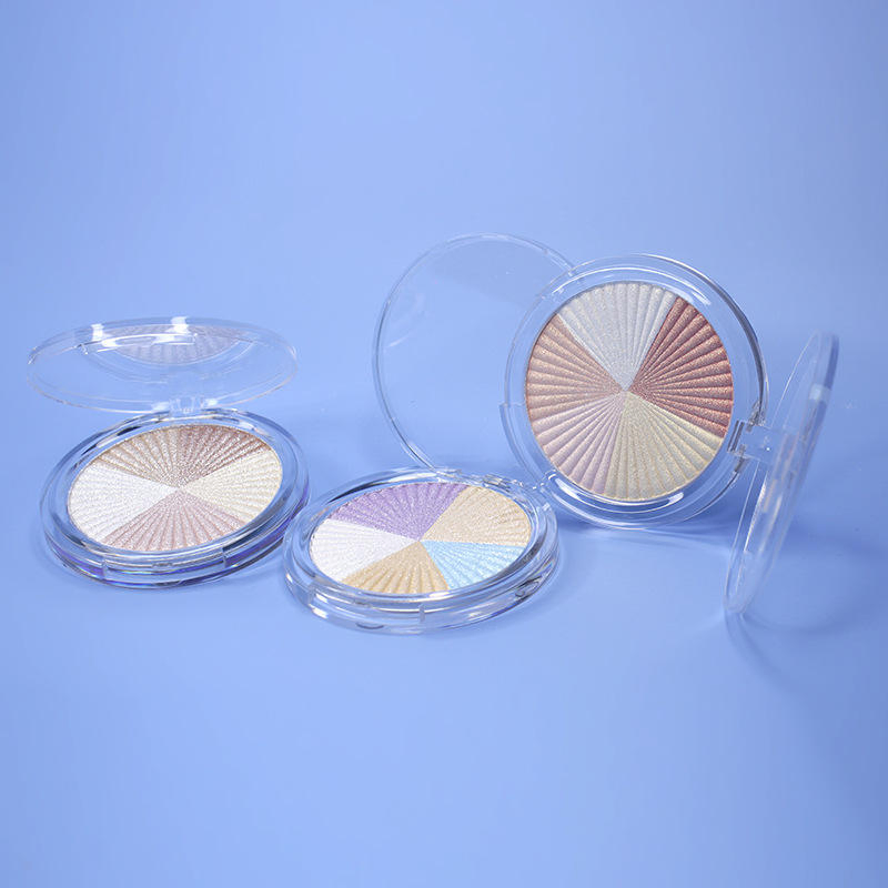 Wholesale Healthy Bronzer Skin Protect Compact Disc Transparent Color Combination 5 in 1highlighter Powder Loose Powder
