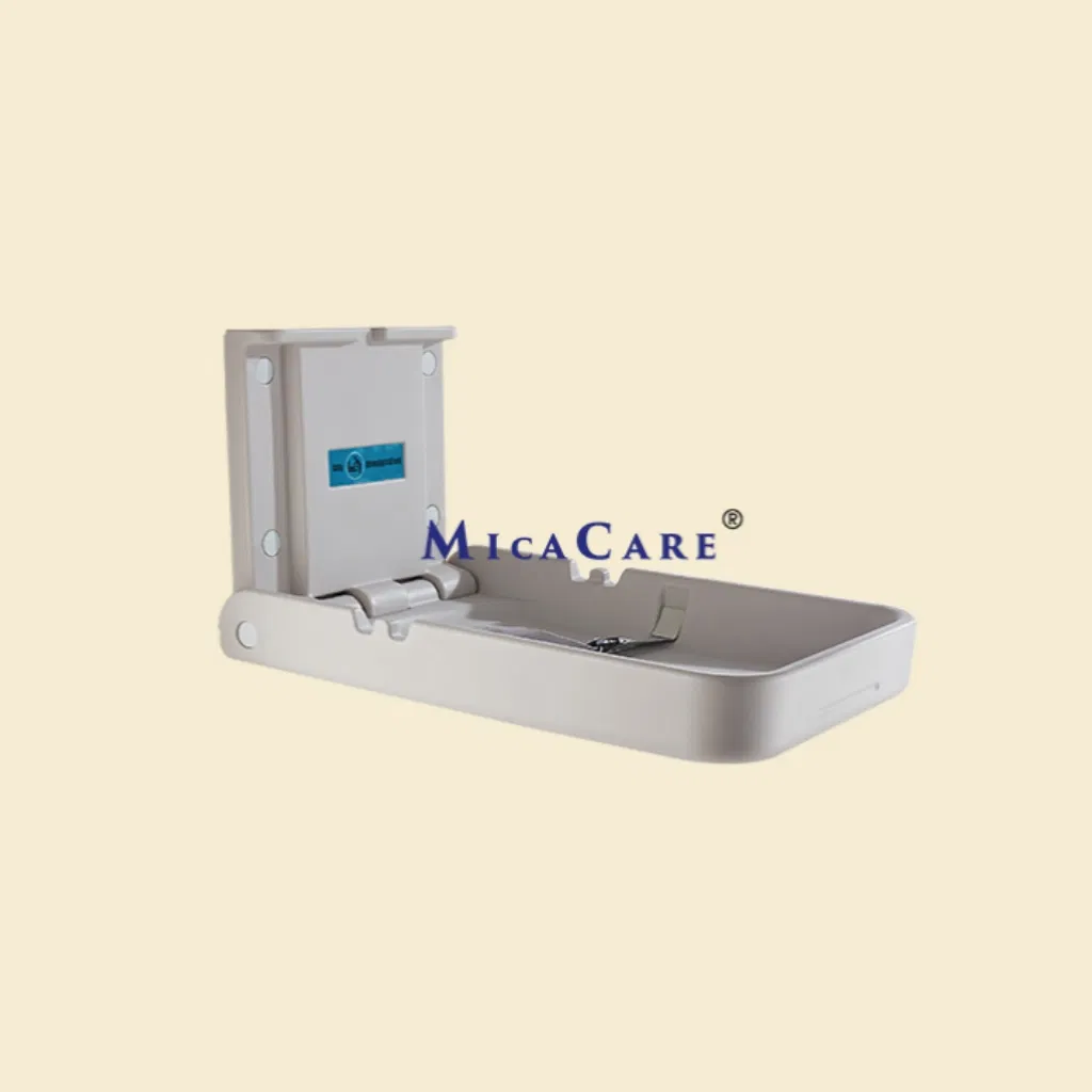 HDPE Wall Mounted Baby Chair with Raise Side Guardrai and Safety Belt