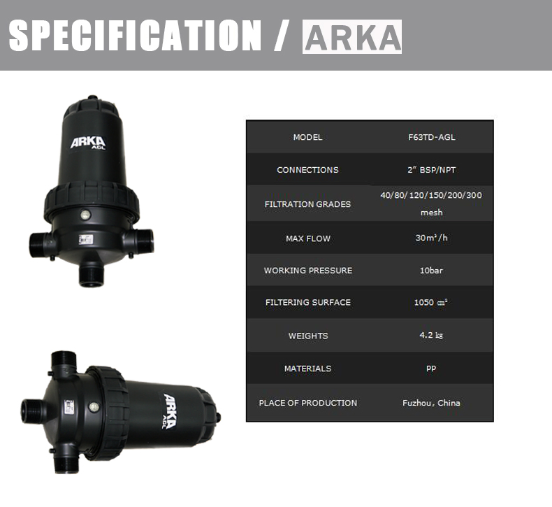 2 Inch Agl Type Disc Filter for Drip Irrigation System