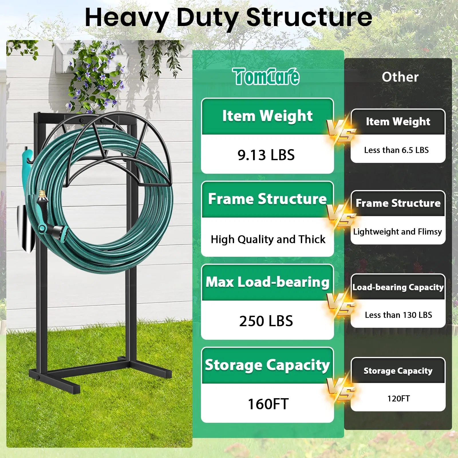 Держатель для садового шланга на 4 шипах