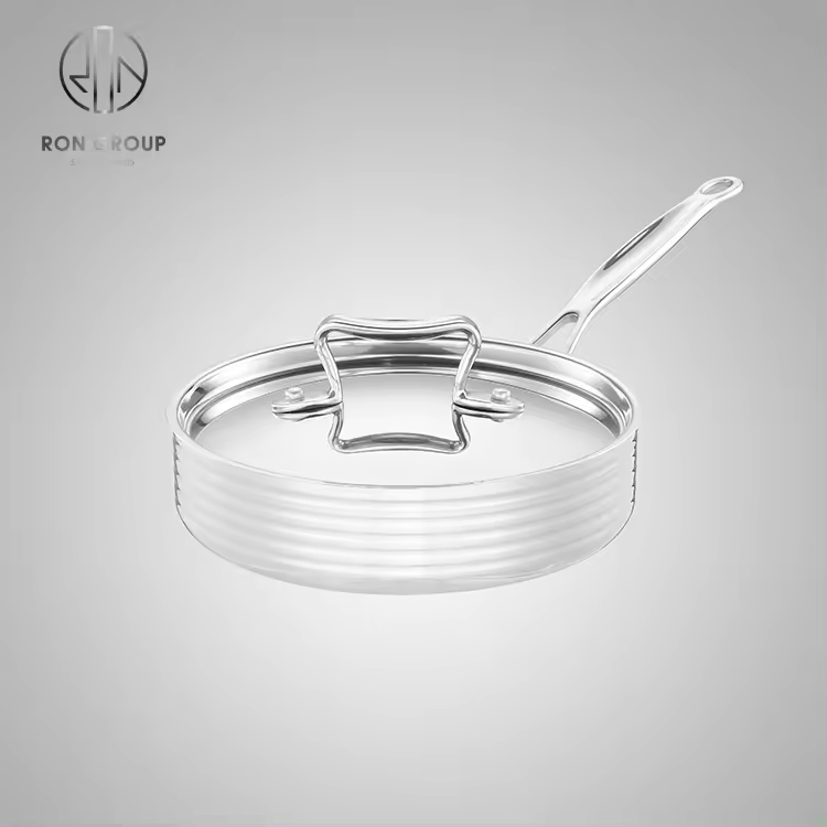 Wholesale Cookware: Elegant Hammered Satin Finish Saute Pan
