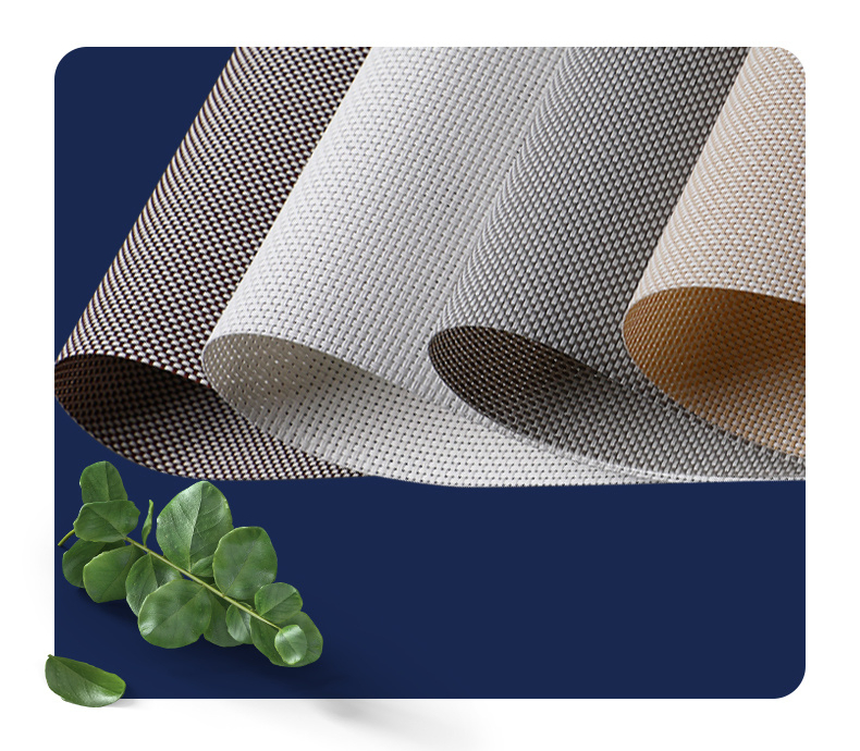 5% Openness Sunscreen Fabric for Roller Blinds Roller Shade PVC Screen 70% PVC and 30% Polyester