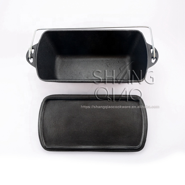 Чугунная форма для хлеба и запекания 2 в 1, 33x17 см