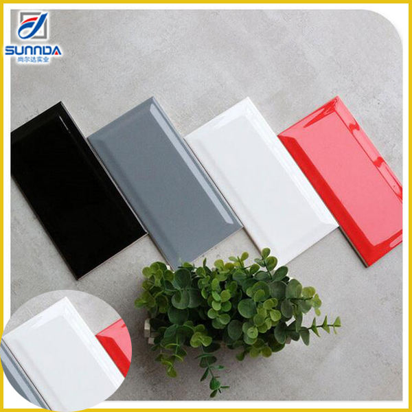 Hot Sales Bevel Edge Super White Subway Tile Ceramic Wall Tiles Glossy and Matt Finish for Kitchen and Bathroom