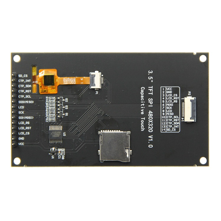 3.5inch Capacitive Touch Spi LCD Display with Serial Port and PCB Adapter for Esp32 Stm32 C51