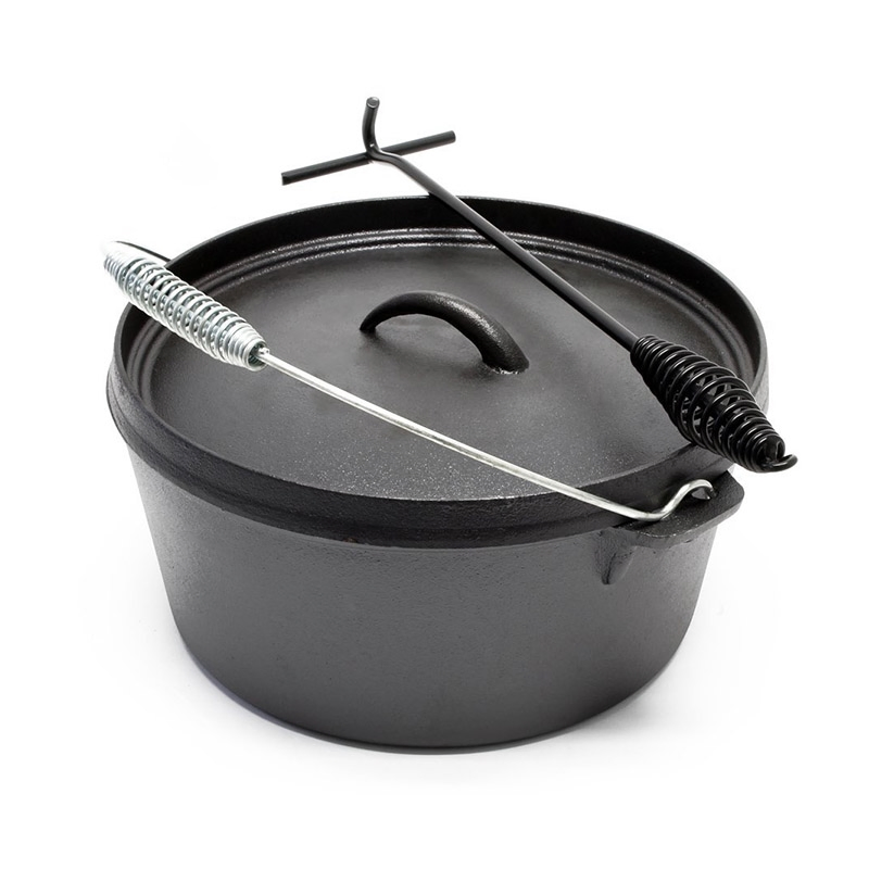 Чугунная жаровня Dutch Oven с антипригарным покрытием