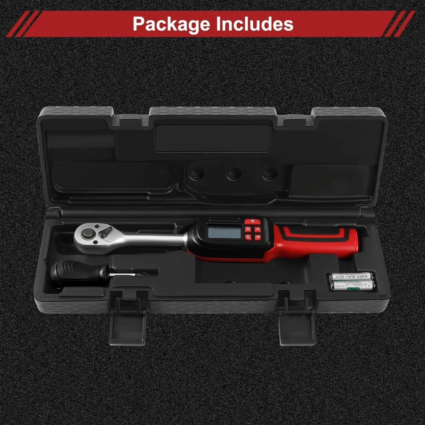 High Precision Heavy Duty Industrial Adjustable Digital Torque Wrench with LCD Display
