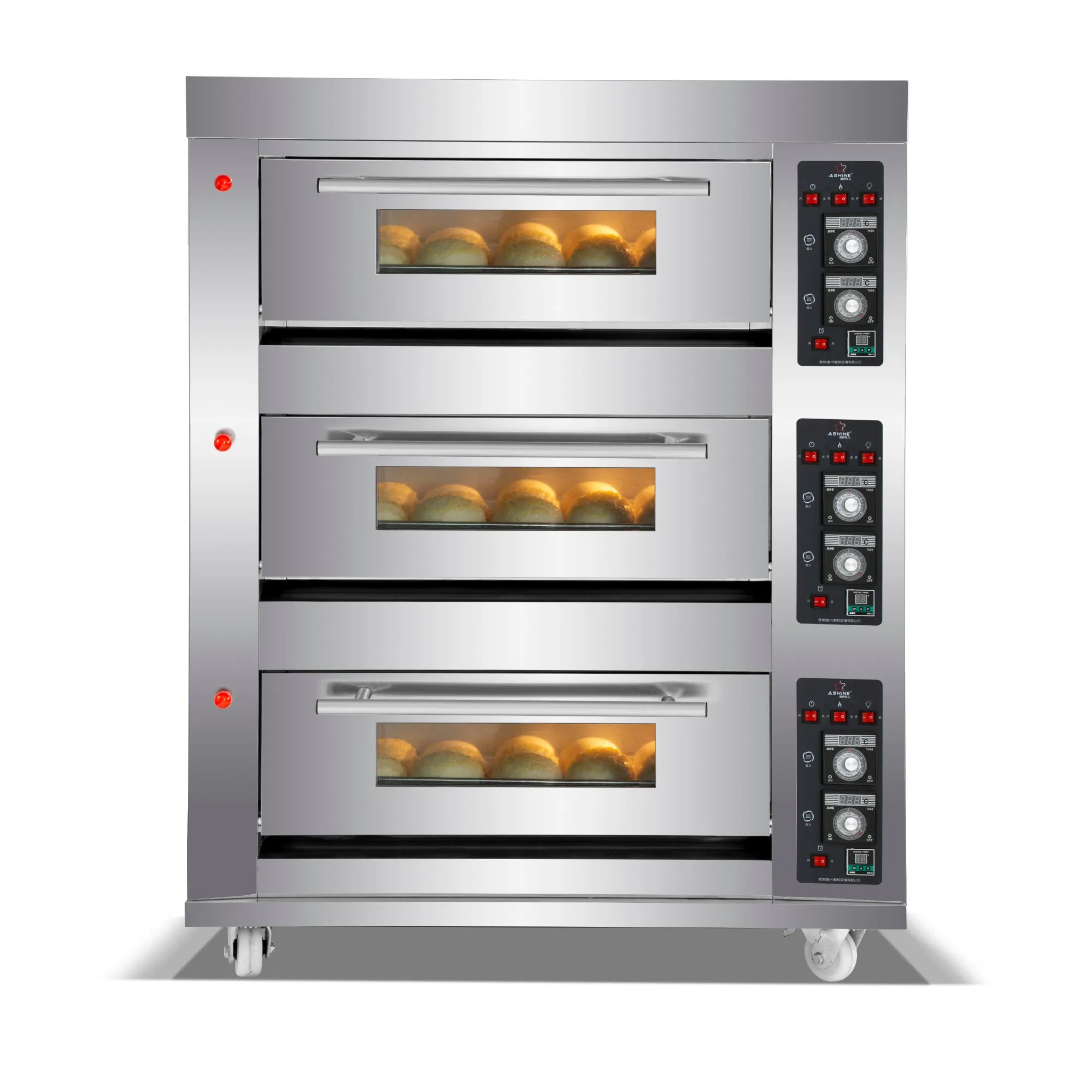 High-Performance 3 Deck 6 Tray Gas Deck Oven for Restaurants and Hotels