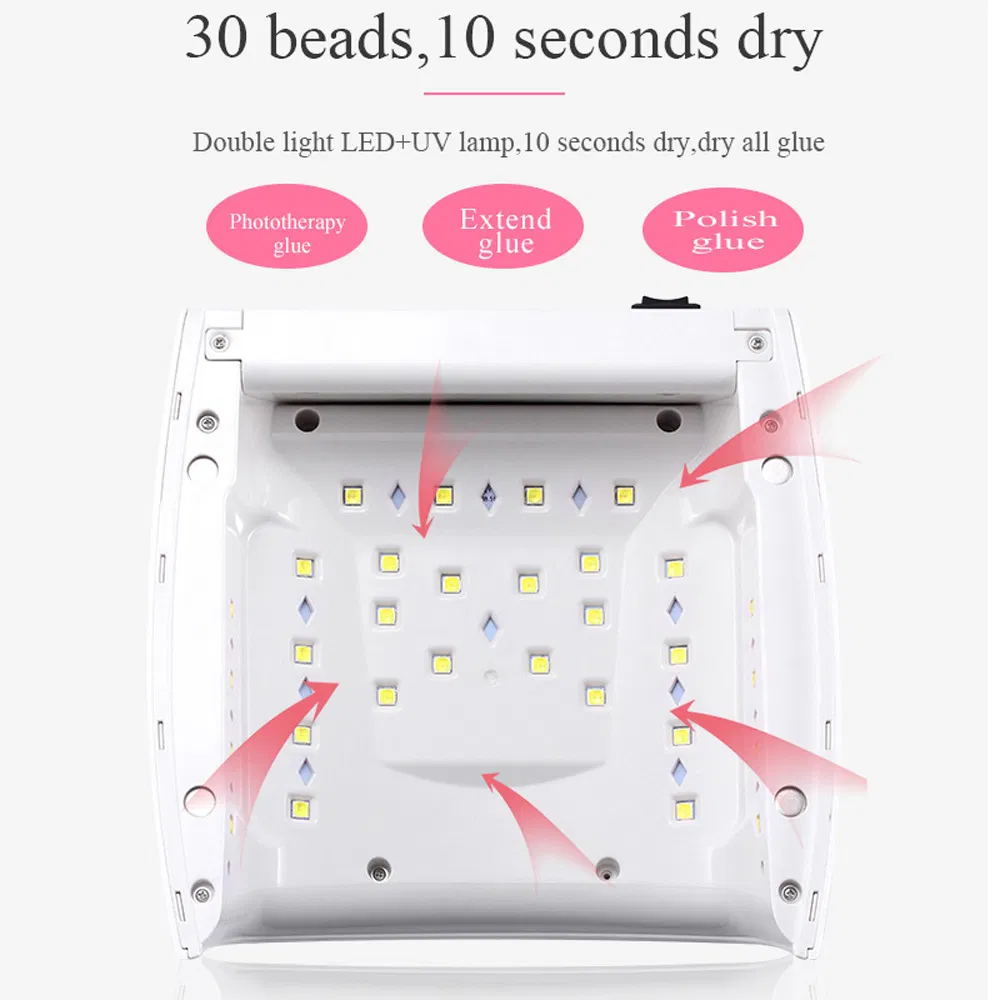 Wireless Battery Charging Rechargeable LED UV Gel Manicure Care Lamp Cordless Nail Art Dryer Baking Light Tools