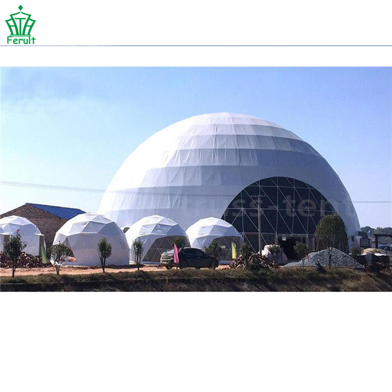 Large Waterproof Event Exhibition Trade Show Igloo Tent Geodesic Steel Dome House Luxury Clamping Dome Party Tent