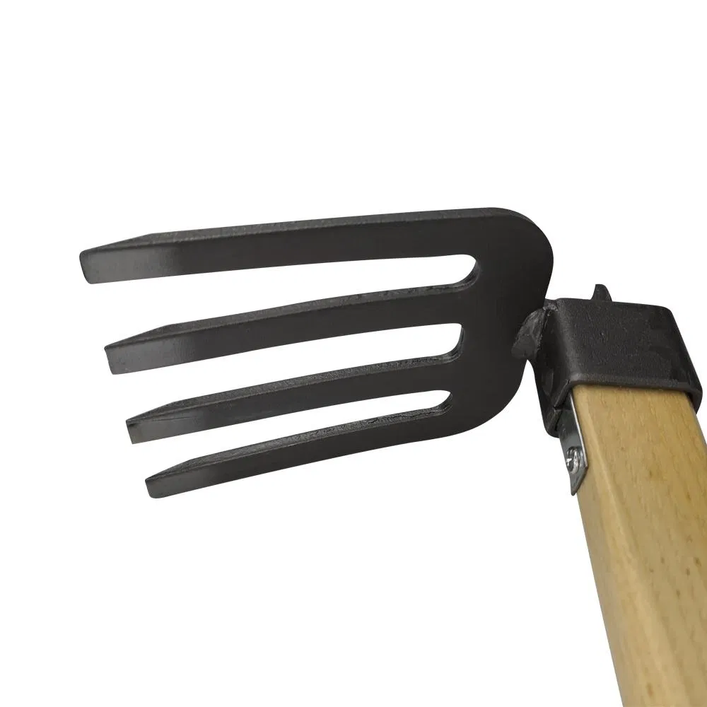 Simple Convenient Operation Garden Lawn Wood Handle Garden Rake Mini Steel Rake