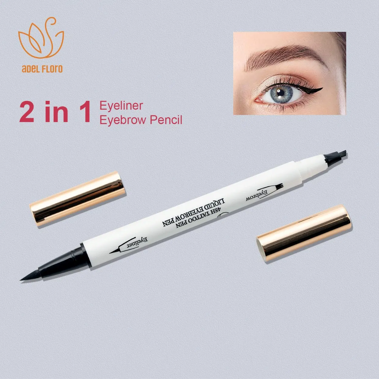 Best Waterproof Smudge Proof Long Lasting Black Brow Liquid Eyebrow Pencil Eyeliner