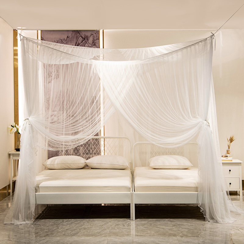 Bed Canopy, Canopy Bed Curtains Bed Drapes for Full Queen King Size