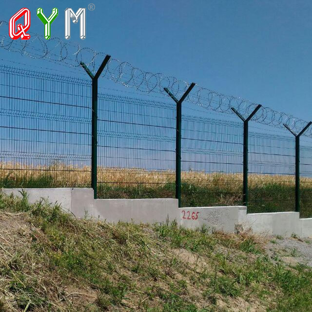 Airport Security Fence Galvanized Razor Wire Prison Fence