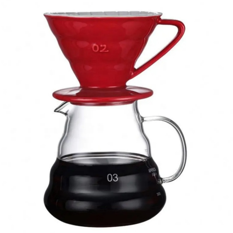 Hot Sale Heat-Resistant Home or Office 600ml Ceramic Pour Over Coffee Maker