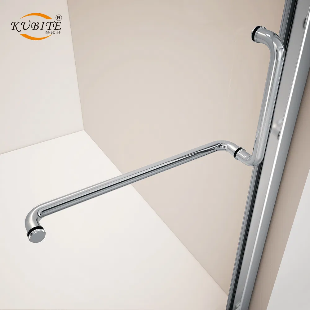 Chrome/Black 8mm 6mm Thick Glass Sliding Aluminum Profile Shower Glass Door