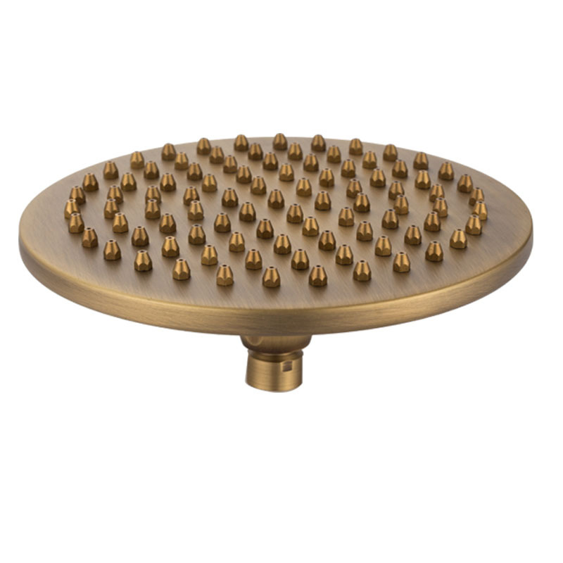 High Grade Brass Gold Chrome 8" Vintage Rainfall Shower Head Round Top Spray Rain Shower Head