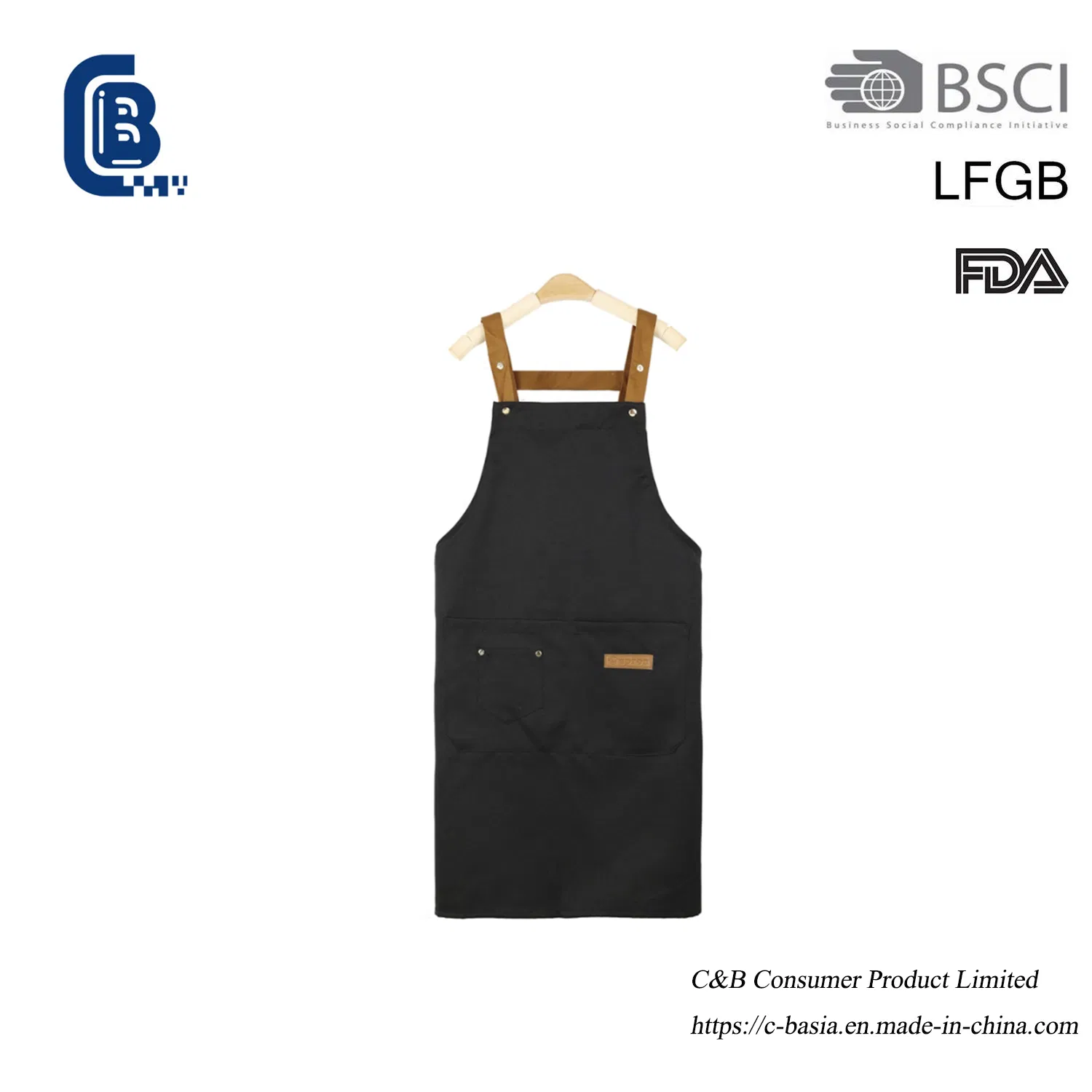 Polyester Kitchen Chef Cooking Apron, Household Barbecue Grilling Apron, Customized Logo