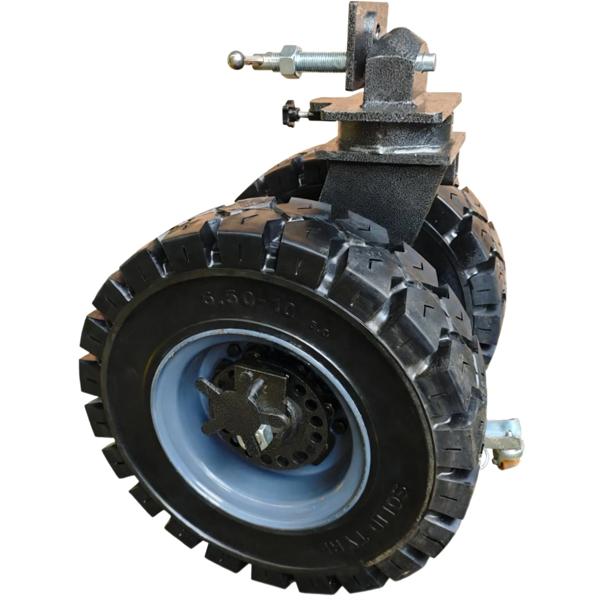 ISO Heavy Duty Double-Wheel Solid Rubber Shipping Container Casters Wheels for Rough Terrain