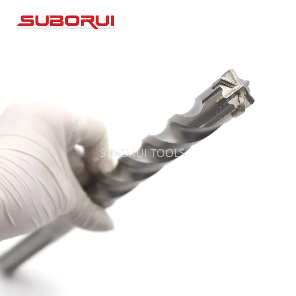 Suborui Broca Para Impacto 3 Flute Carbide Tipped SDS Max Impact Hammer Drill Bits for Masonry Concrete Brick Stone Block