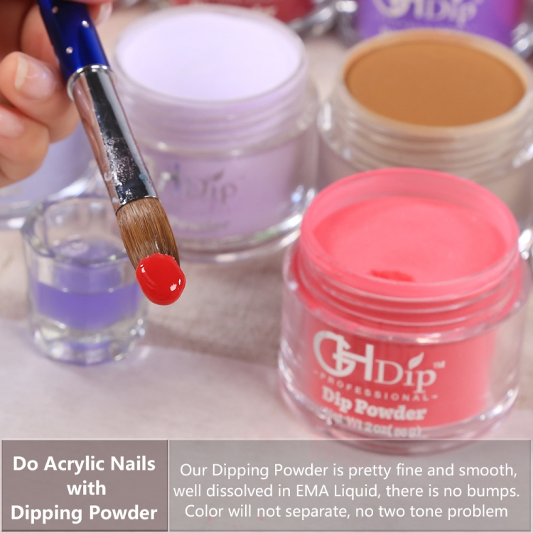 Red Color 2in1 Use Acrylic Nail Dipping Powder