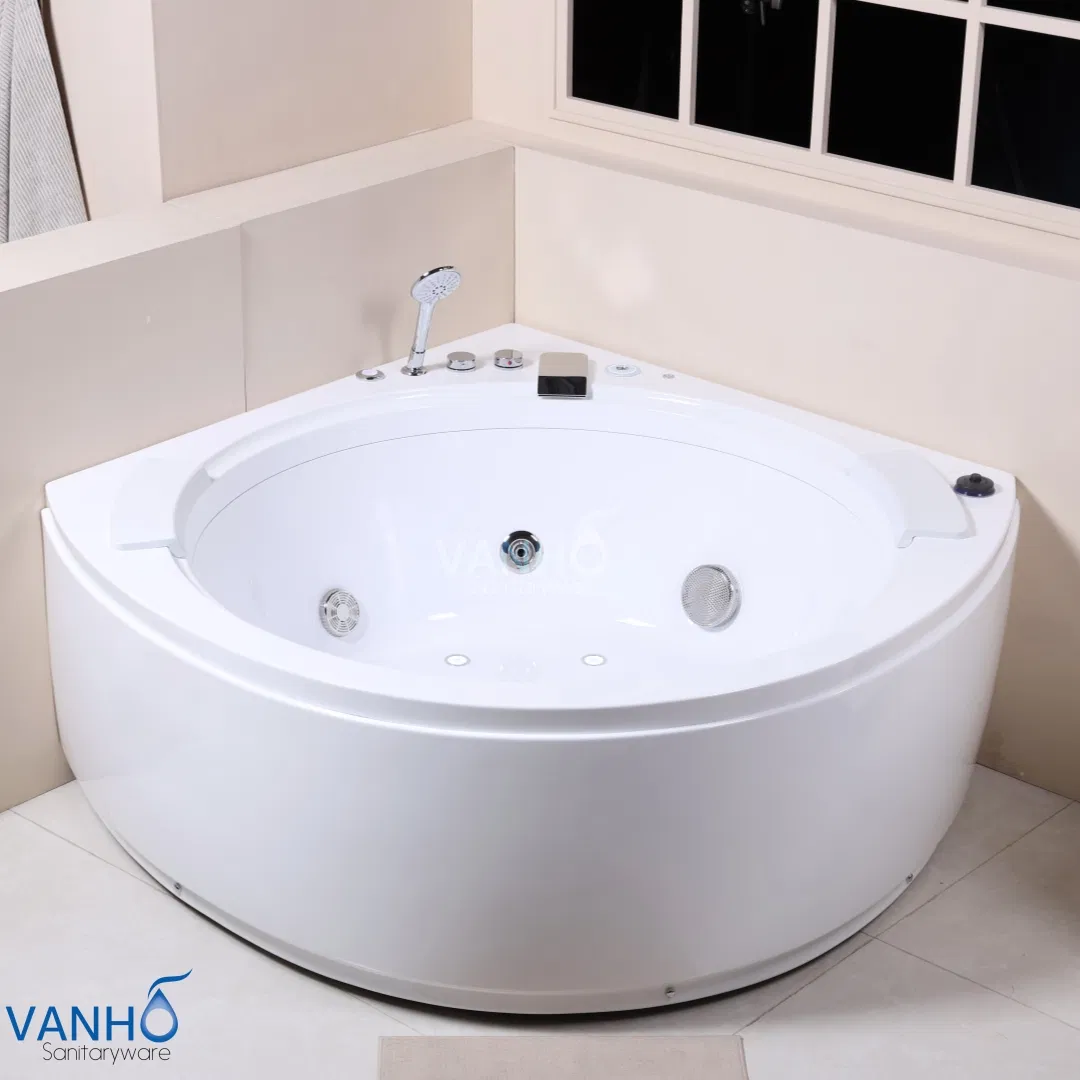 Угловая акриловая ванна с гидромассажем и ароматерапией