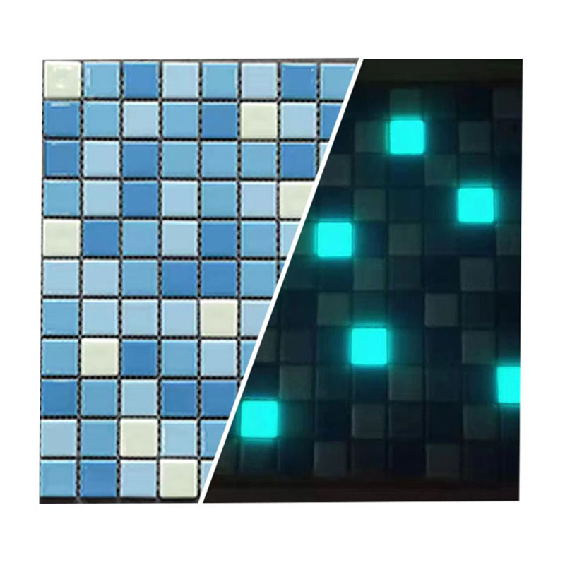 Fluorescent Luminous Mosaic Swimming Pool Tiles for Outdoor Glow Effects