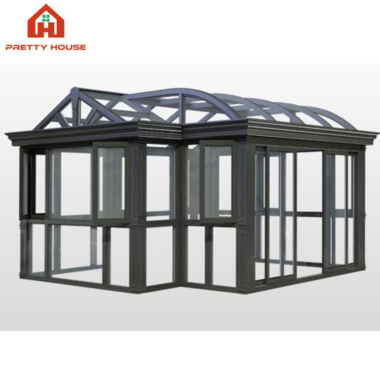 Latest Design Prefab Glass Garden House Sunroom with Aluminum Extrusion Profile Prefab