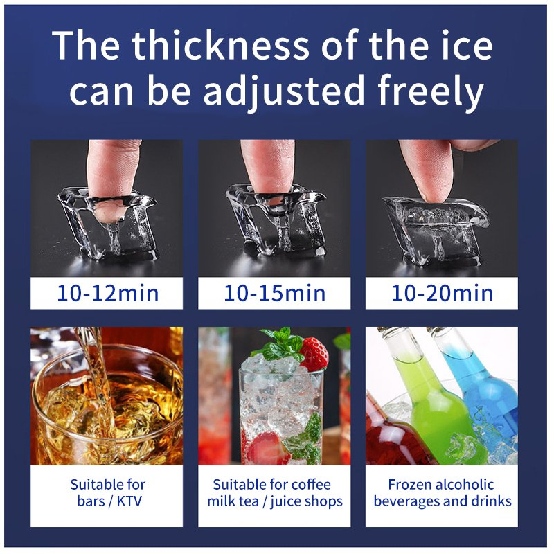 909kg/24h Large Scale Automatic Commercial Ice Cube Maker