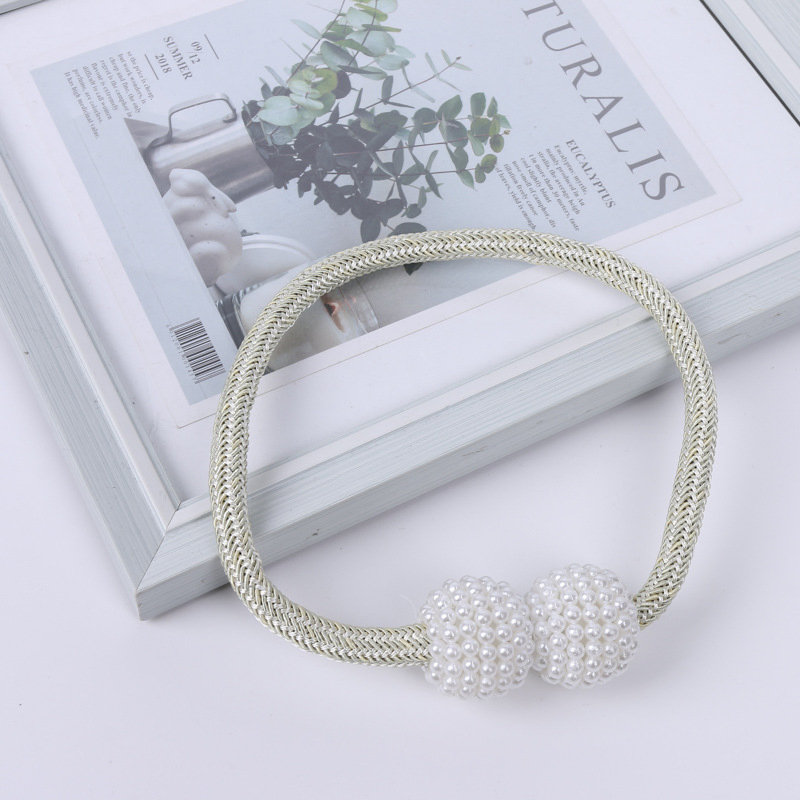 Curtain Pearl Magnetic Buckle Magnet Straps Curtain Accessories Home Textile Accessories Lace